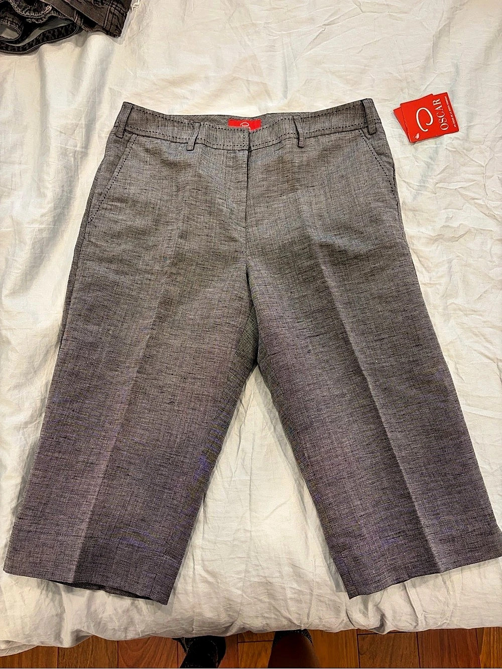 Oscar De La Renta Gray Cropped Pants